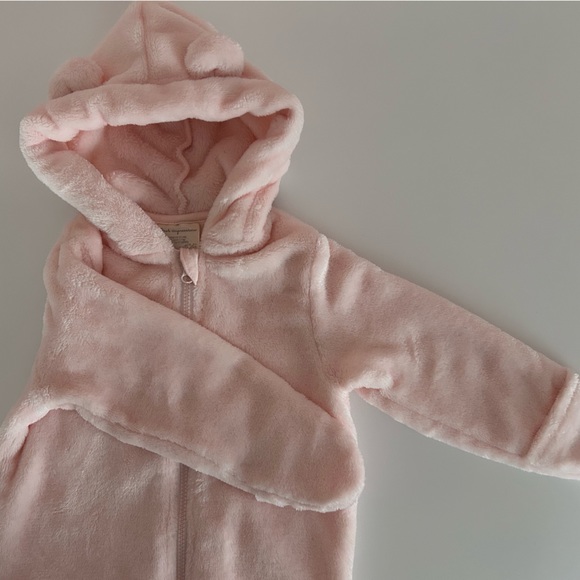 3-6M (12-17lbs) First Impressions Zip Up Soft Velvet One Piece Suit - Picture 4 of 5